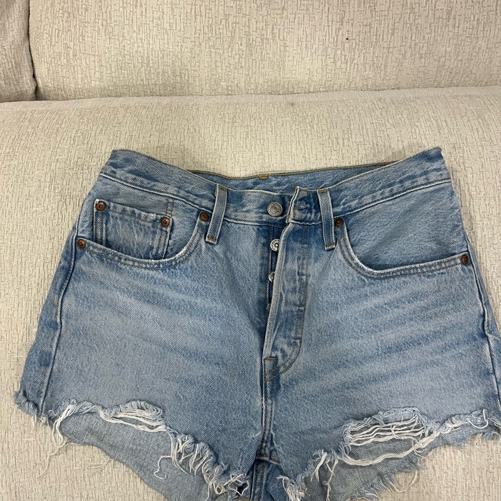 Levi's 501 Denim Jean Shorts Blue Casual Wear